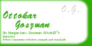ottokar goszman business card